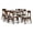 Natural, variant on New Classic Furniture Morocco 7-Piece Mid-Century Wood Dining Set in Natural