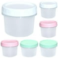 thumbnail image 1 of 6 Pack 5.4oz Reusable Freezer Storage Containers with Twist Top Lids Airtight,Clear Plastic Food Storage Meal Prep Containers for Leftover Lunch Fruit Salad Snack, Small Soup Container Microwave Safe, 1 of 9
