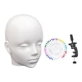 thumbnail image 3 of Bunblic Female Bald Mannequin Head Sturdy Realistic Versatile Professional Multipurpose Wig Styling Versatile Manikin Heads Accessory White, 3 of 8