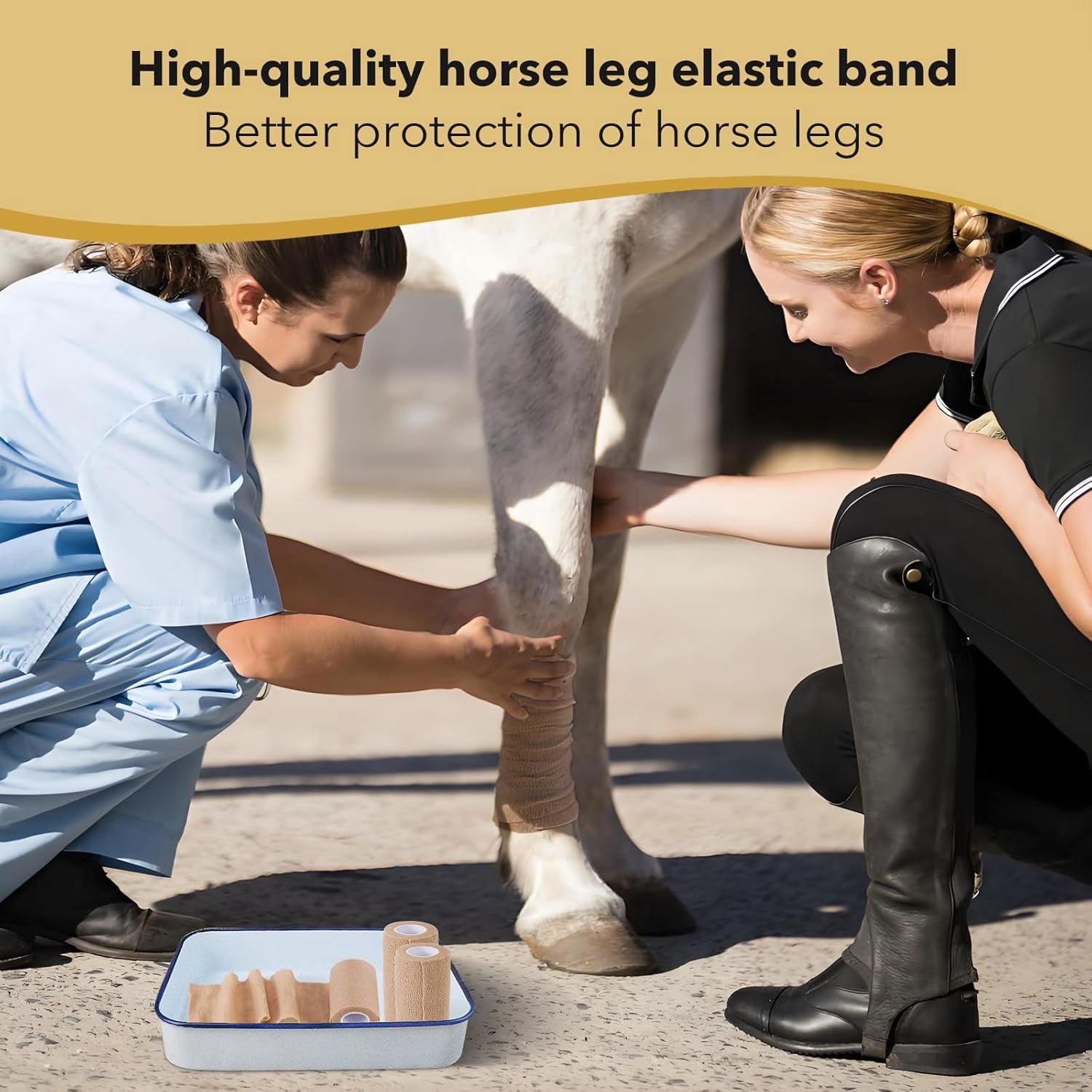 Elastikon Tape for Horses 4 inch Wide Flexible Support Wrap