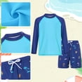 thumbnail image 5 of Lanbubble Boys Long Sleeve Rash Guard Swimsuit Kids 2-Pieces Bathing Suits Set, 5 of 6