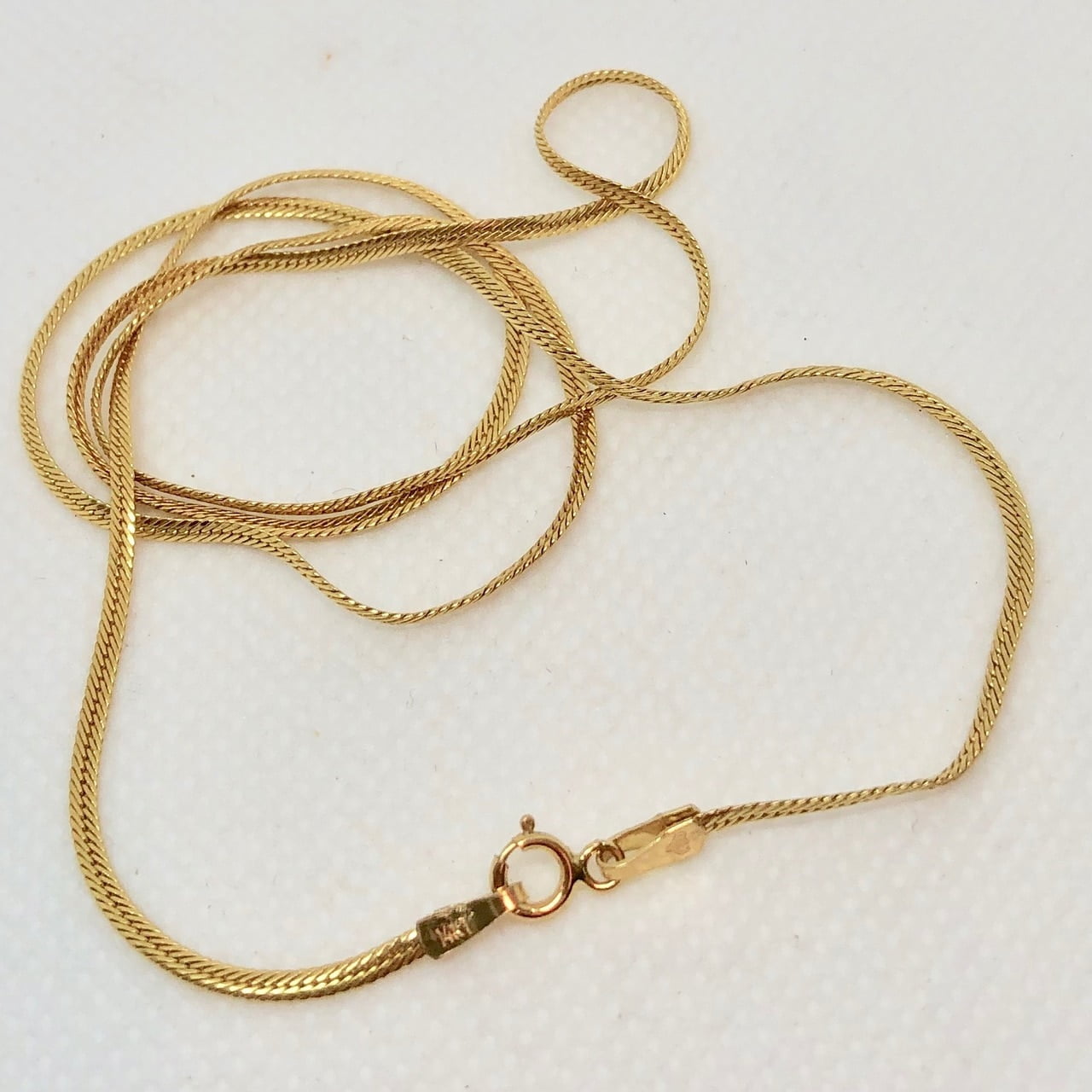 Italian! 14K Gold Foxtail Chain 20