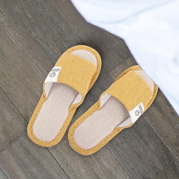 COSMOBETTY All Seasons Yellow Indoor Slipper, Anti-Slip, Comfortable, Unisex Design