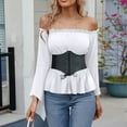 thumbnail image 5 of TrdSipl Women's Renaissance Blouse with Corset Waist Belt Medieval Victorian Off the Shoulder Puff Sleeve Shirts Renaissance Costume Women White XL, 5 of 7
