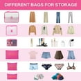 thumbnail image 3 of 9 Piece Luggage Sets, Hard 20 24 28 inch Luggage with 6 Pieces Organize Bags Travel Suitcases Sets with Wheels, Rose, 3 of 13