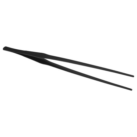 Unique Bargains 1 Pcs Aquarium Tweezers Stainless Steel Tweezers for Plants Pets Black 38cm/14.96 Inch