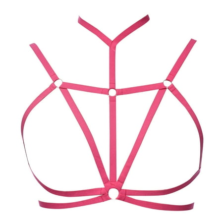Yuhangmm Women Sexy Lace Up Bra Black Cutout Stretch Adjustable Lingerie Bra Lady Elastic Band Bra Lingerie Set for Women under 10