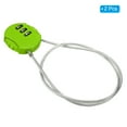 thumbnail image 3 of Uxcell Small Combination Lock 19.6 Inch, 2 Pack 3 Digit Padlock for Gym Locker, Green, 3 of 6