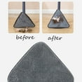 thumbnail image 5 of Biplut Cleaning Mop 360 Degree Rotatable Effective Decontamination Protect Hands Dense Microfiber Cloth Telescopic Household Extended Triangle Mop for Home (White C), 5 of 13