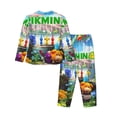 thumbnail image 2 of Lsque Pikmin Pattern Long Sleeve Pajama Set for Women - Soft 2-Piece Sleepwear and Loungewear Set with Pockets, Comfy Nightwear, 2 of 8