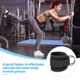 thumbnail image 4 of Uxcell Ankle Strap for Cable Machine, Gym Cable Kickback Ankle Wraps Exercise Attachment for Hip Leg Extension Black 24 x 8 cm, 4 of 7