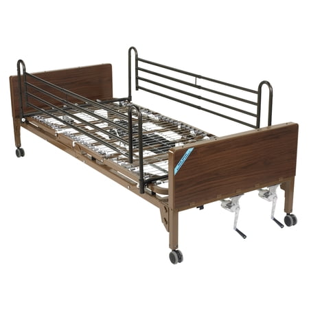 Drive Medical Multi Height Manual Hospital Bed with Full Rails