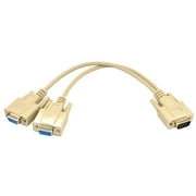 PTC DB9 Serial (RS-232) Y-Splitter Cable, 1'ft