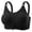 Black, variant on Women's Plus Size Full Coverage Underwire Bra, Grid Pattern Adjustable Strap Support Bra, Comfortable Everyday Underwear for Large Bust, Size 38-44