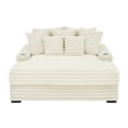 thumbnail image 4 of Roundhill Furniture Gaviella Wide Wale Corduroy Oversized Multi-Functional Chaise Lounge, White, 4 of 13
