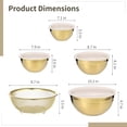 thumbnail image 5 of 5 PCS Golden Mixing Bowls, Stainless Steel Salad Bowls with Airtight Lids, Mirror Finish Nested Mixing Bowl Set with Mesh Strainer, 4 Bowl Sizes for Baking, Meal Prep, Food Serving, 5 of 6