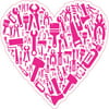 4in x 4in Pink Tool Heart Sticker Vinyl Cup Decal Hobby Bumper Stickers