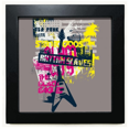 thumbnail image 1 of Graffiti Street Culture Colorful Guitar Pattern Black Square Frame Picture Wall Tabletop, 1 of 3