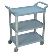 Luxor 33.5" x 16.75" Serving Cart - Three Shelves, Gray