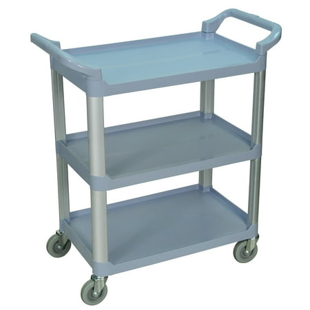 Luxor 33.5" x 16.75" Serving Cart - Three Shelves, Gray
