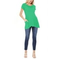 thumbnail image 4 of Women's Casual Short Sleeve Relaxed Fit Round Neck Side Pockets Tunic Top, 4 of 4