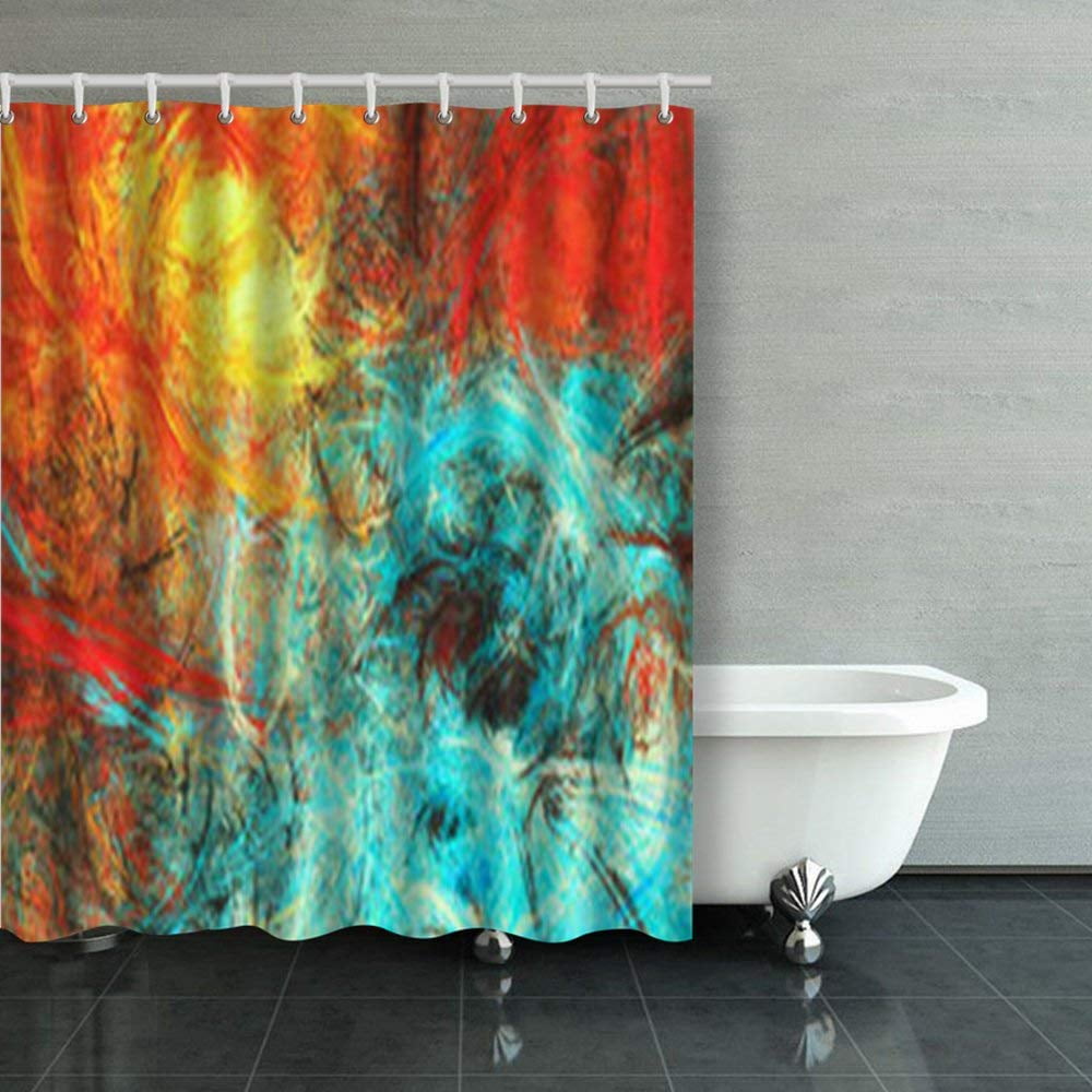 multicolor shower curtain