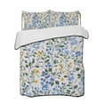 thumbnail image 2 of Blue Yellow Floral Spring Full Size Down Alternative Comforter,Lightweight Comforter Quilt Bedding Set with Pillow Shams Green Pastoral Summer Botanical All Seasons Bed Comforter Duvet Insert 78"x90", 2 of 7