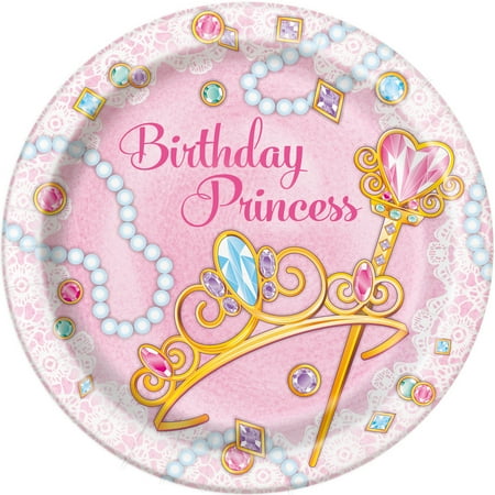 9 Jeweled Pink Princess  Party  Plates 8ct Walmart  com 9 Jeweled Pink Princess  Party  Plates 8ct Walmart  com