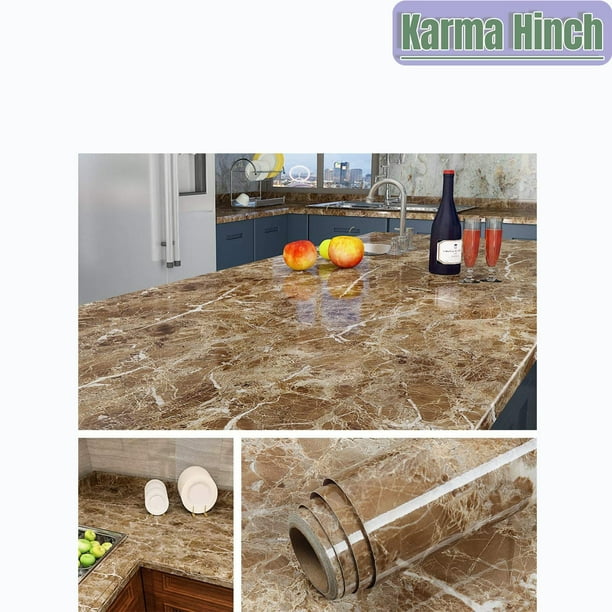 Peel and Stick Wallpaper Marble Kitchen Countertop Table Furniture Desk