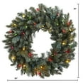 thumbnail image 3 of Nearly Natural Home Decor 30" Pine Wreath with Colored Lights, 3 of 3