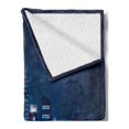 thumbnail image 2 of Modern Soft Flannel Fleece Throw Blanket, Night View of Metropolis City with High Skyscrapers Downtown Business Center Image, Cozy Plush for Indoor and Outdoor Use, 50" x 60", Dark Blue, by Ambesonne, 2 of 5