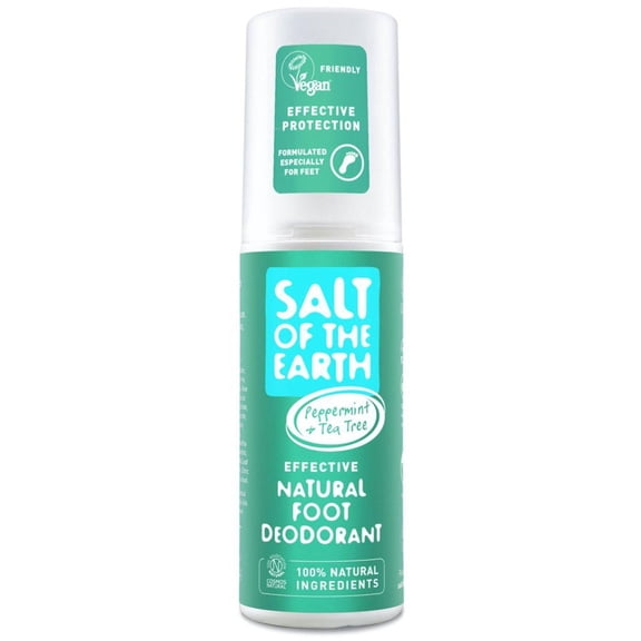 Salt of the Earth Natural Foot Deodorant Spray Peppermint   Tea Tree 3.38 fl oz