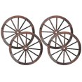 thumbnail image 3 of 4pcs Vintage Wooden Wheel Hanging Decor Bar Wall Mount Wagon Wheel Decor Indoors Wooden Pendant, 3 of 3