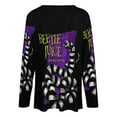 thumbnail image 5 of Beetlejuice Womens T Shirts V Neck Long Sleeve Tops Causal Loose Summer T-Shirts 2XL, 5 of 7