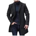 thumbnail image 2 of Blazer for Men Long Sleeve Blazer for Men Business Casual Solid Color Buttons Suit Collar Casual Daily Loose Outwear(Black,M), 2 of 6