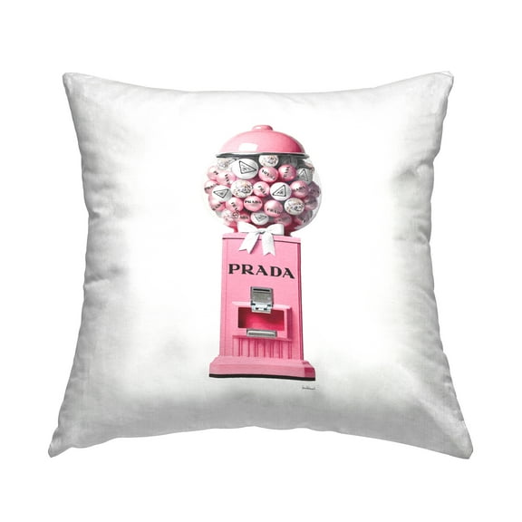 Stupell Industries Pink Fashion Gumballs Decorative Printed Throw Pillow, 18 x 18