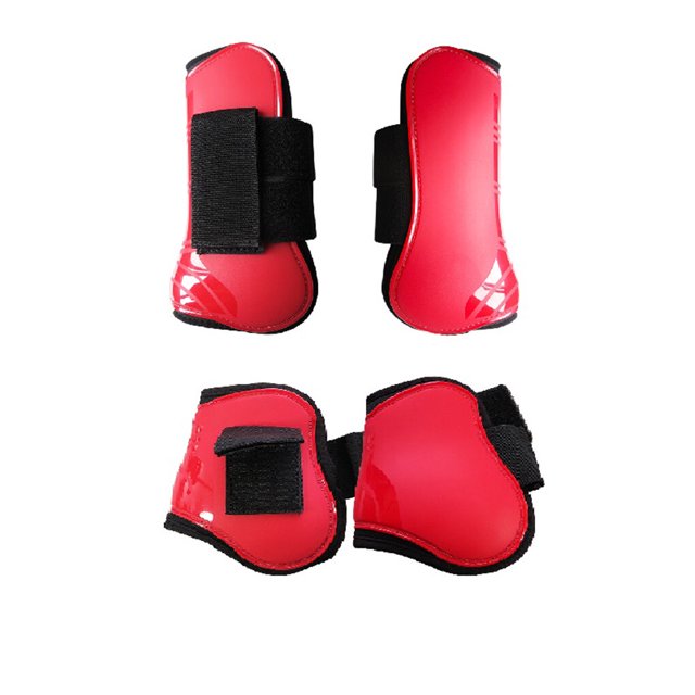 2 Paires de Fournitures Équestres Fixation Arrière Saut Équipement de Protection Réglable Léger avec Fixation en Nylon Bon Harnais Bonne Élasticité Rouge XL