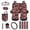 Red Camo, variant on KUIFORTI Giraffe print Car Seat Cover Set Comfortable Set 15 Pcs Automotive Rear Front Seat Protector Easy to Install Elastic Fabrics Fit Most Cars, Truck, Suv, or Van