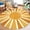 Orange, variant on Lahome Boho Round Rugs,6ft Washable Non-Slip Small Round Area Rug Throw Soft Sofa Kids Nursery Room Rug Rainbow Sun Print Distressed Round Carpet for Bedroom Entryway Living Room Dining Room
