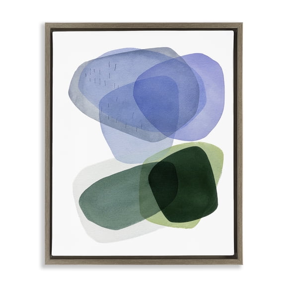 Stupell Industries Modern Minimalist Opaque Shapes Brown Floating Frame Canvas Art, 25 x 31, by Simone Christen