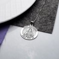 thumbnail image 4 of Picturesongold.Com Saint Dwynwen Round Religious Medal Necklace Pendants - 3/4 inch Size of a Nickel -Solid 14K White Gold, 4 of 6