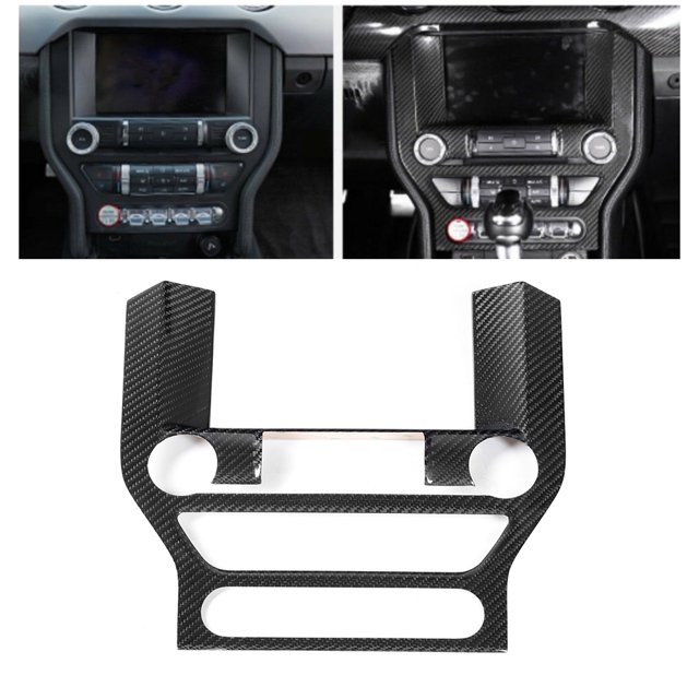 Couverture de Panneau de Navigation en Fibre de Carbone Accessoire Auto en Fibre de Carbone Console Centrale Intérieure Couverture de Panneau GPS Ajustement pour Tous les Modèles 2014-2018