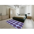 thumbnail image 5 of Ahgly Company Machine Washable Indoor Square Transitional Purple Jam Purple Area Rugs, 8' Square, 5 of 7