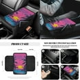 thumbnail image 7 of Yuyamidu Sunset Car Seat Covers Seaside Seat Belt Cover Armrest Pad Steering Wheel Cover Handbrake Cover Gear Shift Cover Cup Coasters Rearview Mirror Cover 14 Pieces Car Accessories, 7 of 7