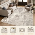 thumbnail image 6 of MICGEEK 6'x9' Abstract Area Rugs for Living Room, Stain Resistant Washable Rugs with Non-Slip Backing, Modern Brown Rug for Bedroom Dining Room Office Throw Rugs Carpet, 6 of 8