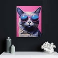 thumbnail image 4 of Nawypu  Canvas Wall Decor Funny Siamese Cat Canvas Wall Art Colorful Animal Pictures Abstract Siamese Cat Painting for Kitchen Modern Bathroom Wall  with Solid, 4 of 4