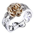 thumbnail image 2 of KDSJSXW Chunky Rings Women's Ring Light Luxury Ring Gift Ring Alloy Ring Gold Rings for Women Non Tarnish Sterling Silver Rings Chunky Rings(A,8), 2 of 6