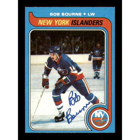 Bob Bourne Autographed 1979-80 Topps Card #56 New York Islanders SKU #251279