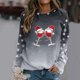 thumbnail image 3 of Gibobby Sudaderas para mujer navidad Sudadera con cuello redondo y estampado navideño para mujer, ajustado, sudadera con capucha holgada informal de manga larga(Gris,XG), 3 of 4