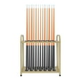 thumbnail image 6 of ToppiJoy  Adjustable Floor Stand Pool Stick Holder Double-Tier Vertical Pool Cue Racks Heavy Duty Pool Cue Sticks for Bar, Billiard Room, Game Room, Club and Gym (Gold, 20 Holes), 6 of 24